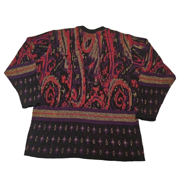 Silver Threads Sweater Multi-Color Pullover Y2k 80s 90s Vtg Size Large - Picture 2 of 9